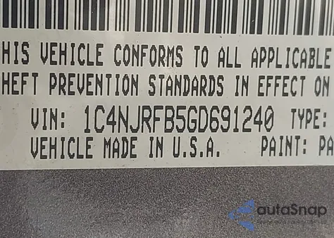 2016 Jeep Patriot Latitude from USA, damaged, VIN 1C4NJRFB5GD691240